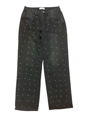 Raisonnel Cotton Blend Studded/Embellished Straight Leg Jeans Size Large